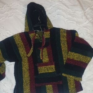 Striped Hooded Baja Jacket